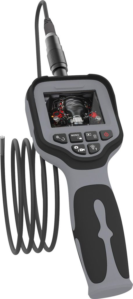 Inspektionskamera 2,8" IPS-Display HD-Kamera 6 LEDs 115cm Schwanenhals & Zubehör