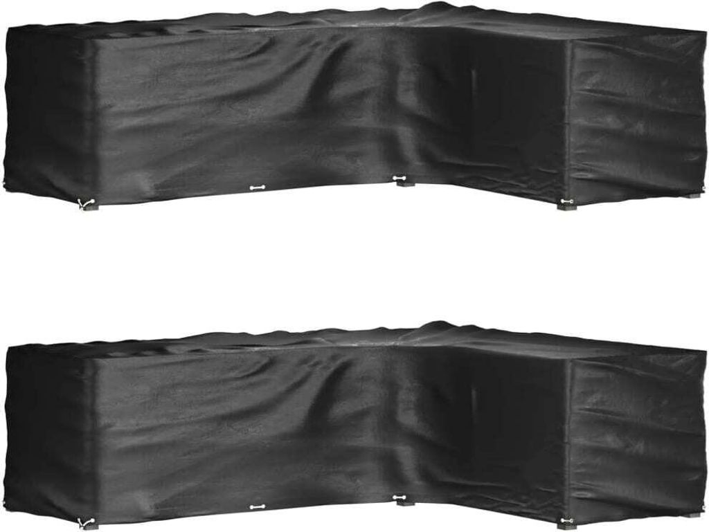 "2026 Promotion" Gartenmöbel-Abdeckungen in L-Form 2 Stk. - Hohe Qualität - 18 Ösen 285x220x80 cm - Gartenmöbel-Schutzhüllen CC9232