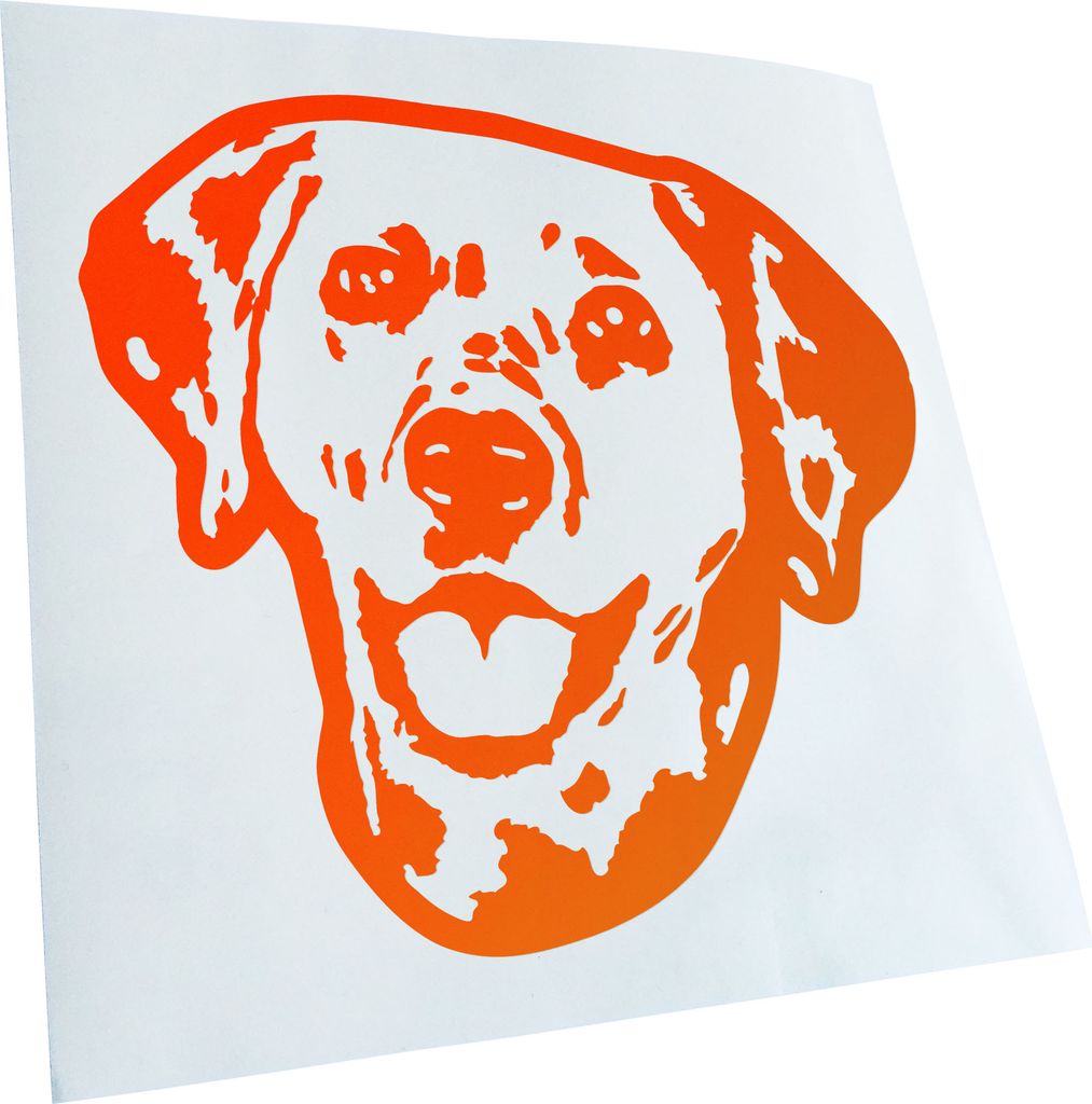 Kiwistar - Autoaufkleber - dalmatian Hund - Neonorange - 60x55cm - Aufkleber für Auto, Laptop, Fahrrad, LKW, Motorrad mehrfarbig JDM Decal Racing