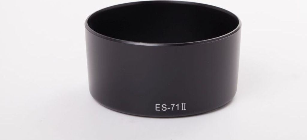 vhbw Gegenlichtblende Ersatz für Canon ES-71 II für 58mm Objektiv, Schwarz, Kunststoff, Rund, 8,4 cm