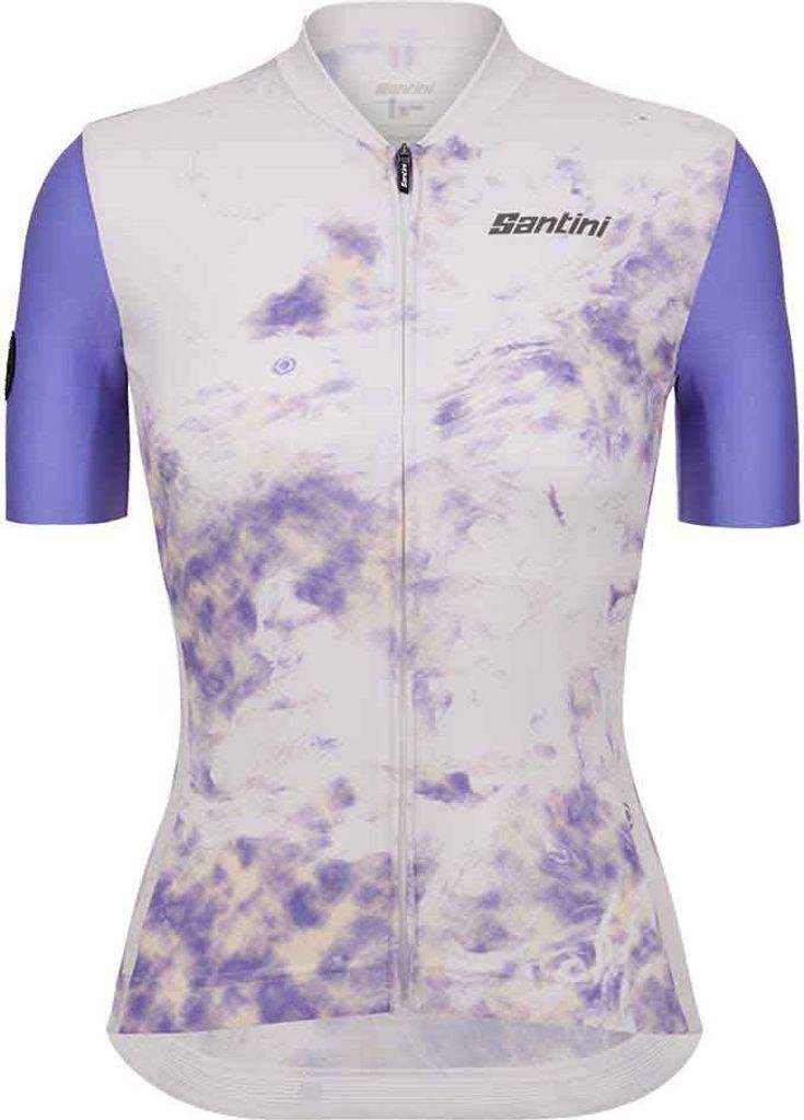 Santini Marble Slim Fit Kurzarm-radtrikot Lila L Frau Lila L