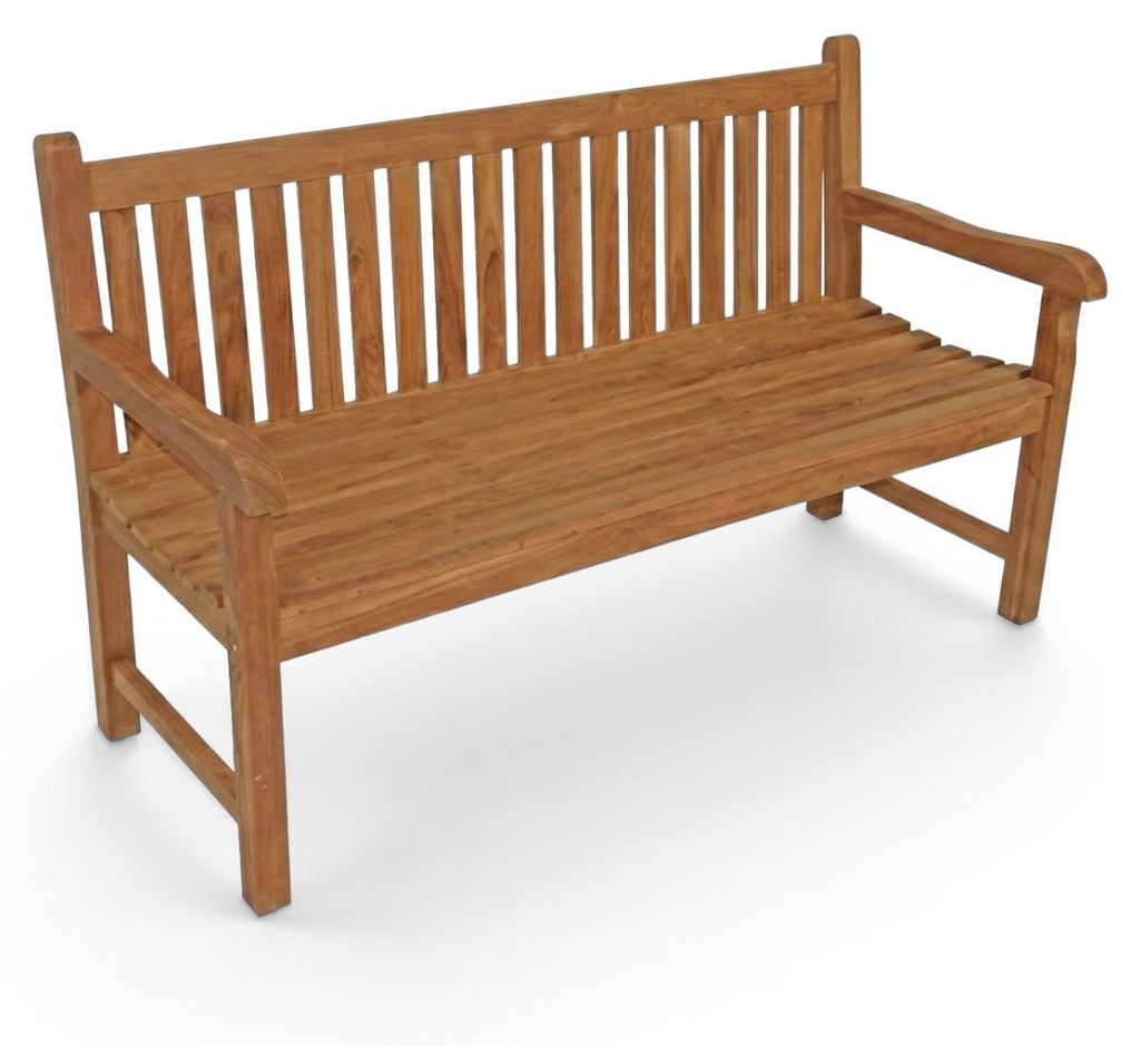 Parkbank 2-Sitzer | 130 cm | Teakholz Produktbild 