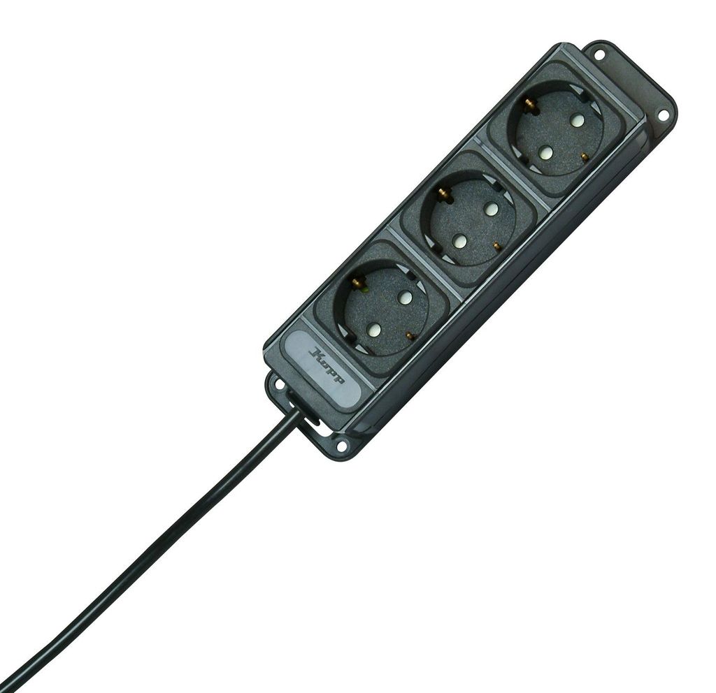 Kopp Universal 3-fach Steckdosenleiste Anthrazit 127015013 Produktbild 