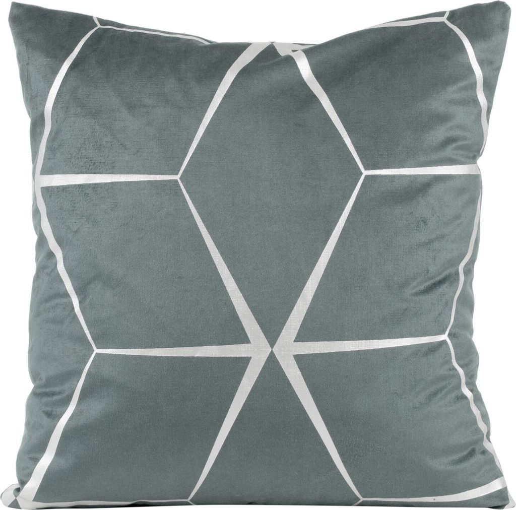 Eurofirany BLINK 28, Silber, Samt, Muster, 45 x 45 cm
