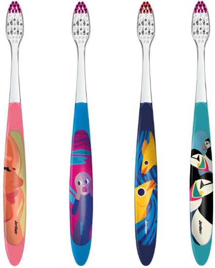 Jordan Individual Clean Brosse à dents colorée, paume de la Image du produit 