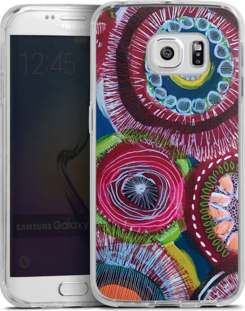 DeinDesign Handyhülle für Samsung Galaxy S6 Edge Silikon Hülle Case Smartphone Schutzhülle Farbe Malerei bunt