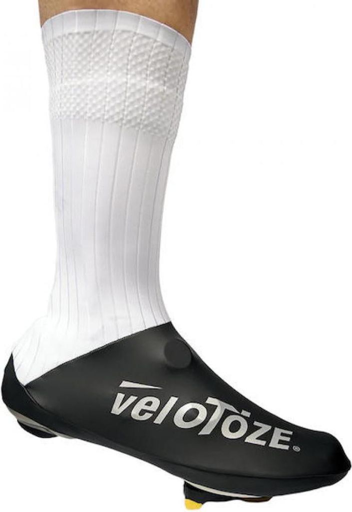 VeloToze Überschuh Aero TT schwarz/weiß L - aerodynamischer Überschuh für Zei...