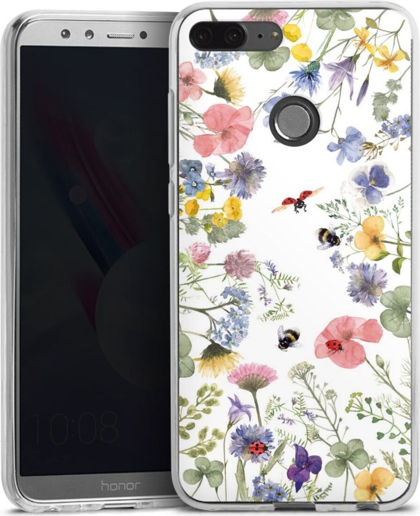 DeinDesign Handyhülle für Huawei Honor 9 Lite Silikon Hülle Case Smartphone Schutzhülle Biene Blumen Muster