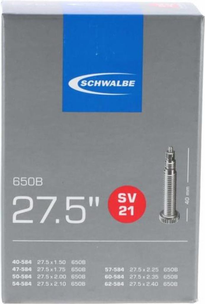 Schwalbe 1x Schlauch SV21 40/62-584 27,5 x 1.50-2.40 Zoll 27,5 Zoll SV 40 mm
