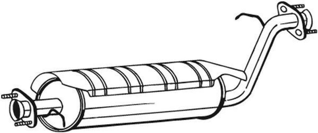 BOSAL 211-381 Mittelschalldämpfer Schalldämpfer für LAND ROVER Range Rover II (P38A)
