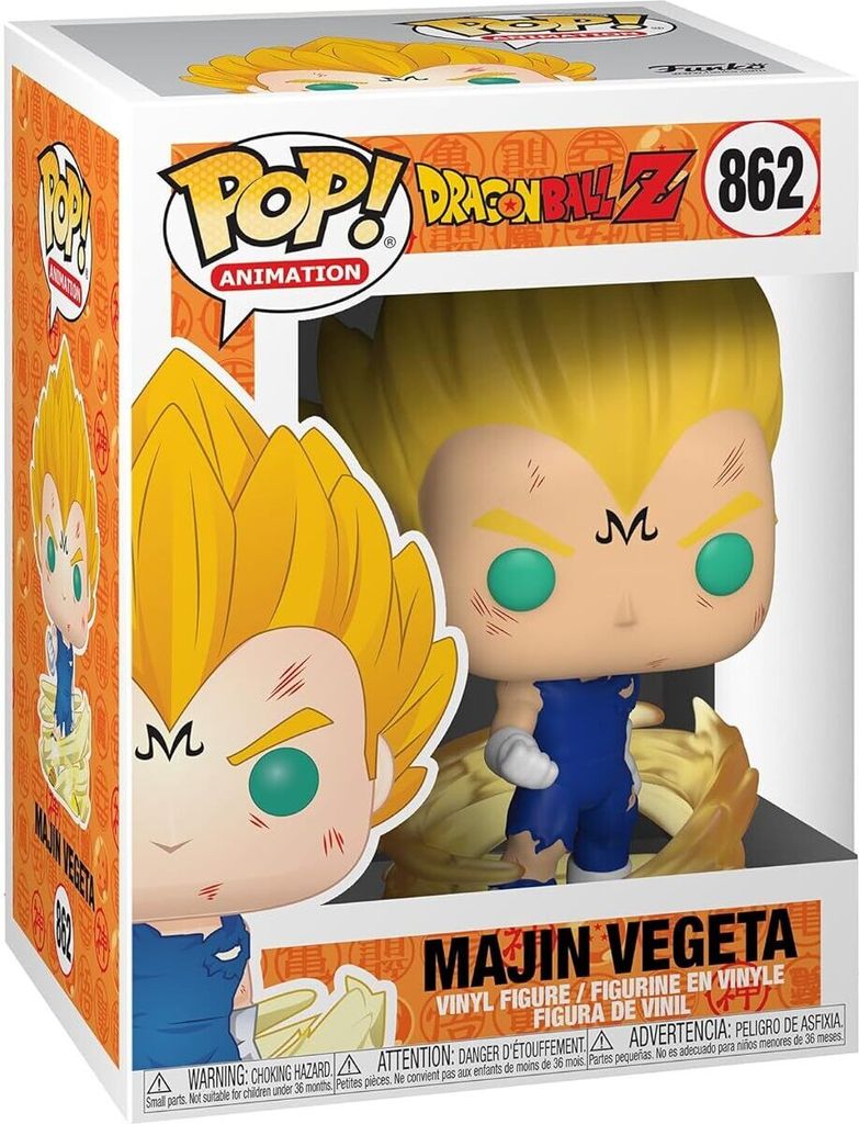 Dragon Ball Z POP! Animation Vinyl Figur Majin Vegeta 9 cm Produktbild