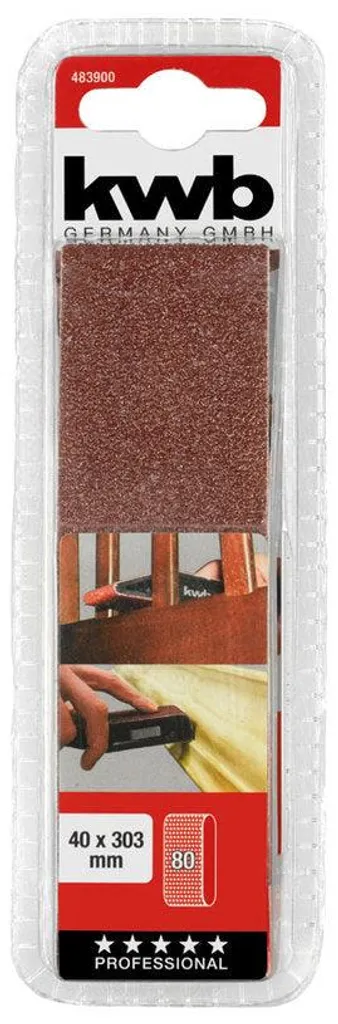 Cale à poncer manuelle kwb pour bandes de ponçage 40 x 303 mm - Noir