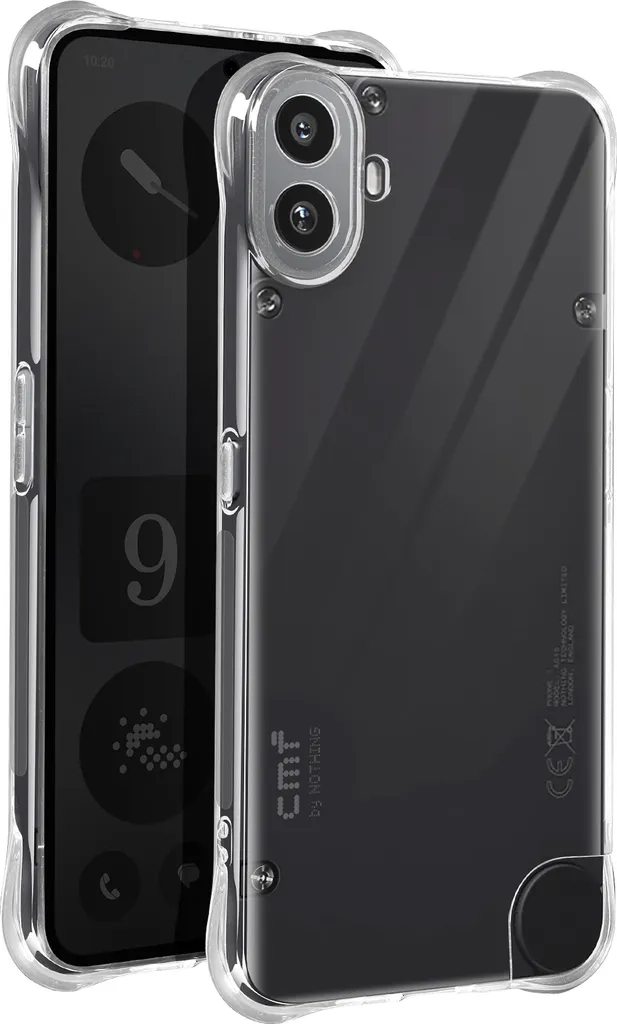 BAIDIYU Cover per Nothing CMF Phone 1, Ultra Sottile, TPU Morbido Trasparente + PC Tigido, Anticaduta, Resistente ai Graffi, Custodia per Nothing CMF Phone 1.(Transparent