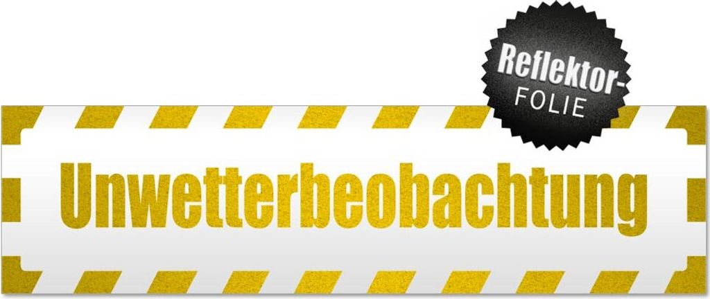 Unwetterbeobachtung gestreift Magnetschild Schild magnetisch