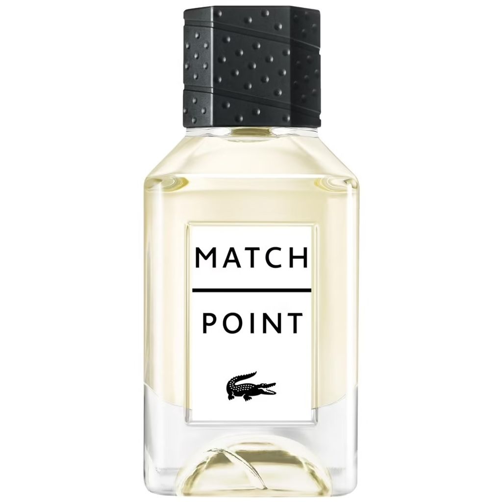 A bottle of Lacoste Match Point Eau de Toilette for men.