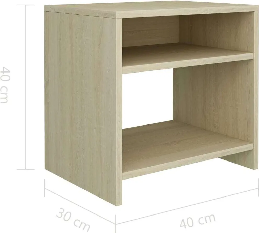 Table de chevet compacte aspect bois chêne Sonoma durable - 6