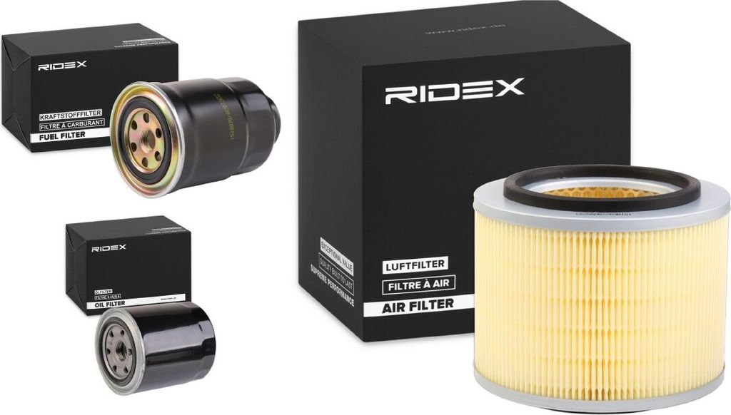 RIDEX Filterset Inspektionspaket Filtersatz für TOYOTA LAND CRUISER (PZJ7, KZJ7, HZJ7, BJ7, LJ7, RJ7) für NISSAN PATROL Hardtop (K160)