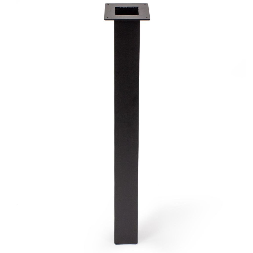 STABLEDESK Tischbein Metall Schwarz 72cm Höhe, Möbelfuß 40x40mm für Esstisch Schreibtisch Couchtisch