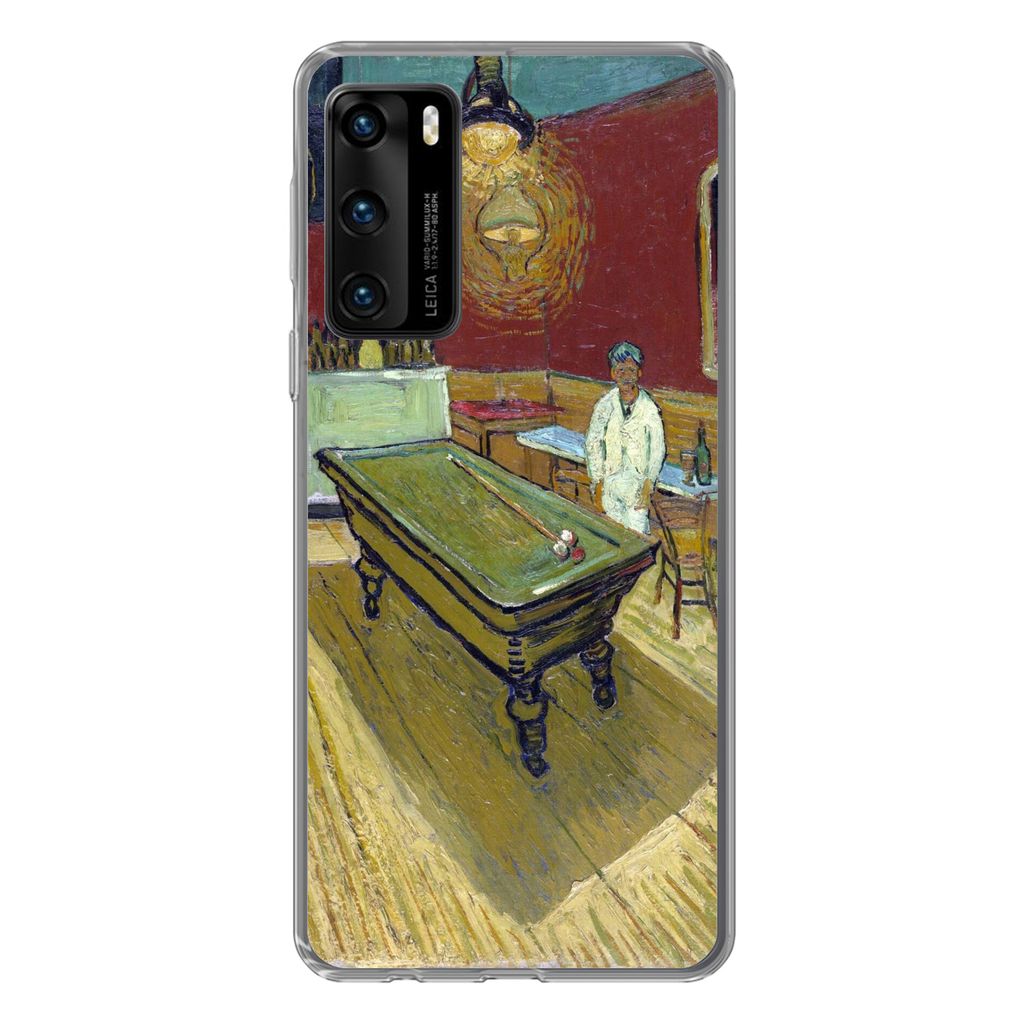 MuchoWow Handyhülle Schutzhülle Hülle für Huawei P40 Das Nachtcafé - Vincent van Gogh Silikon Softcase Handy Hülle - Handytasche