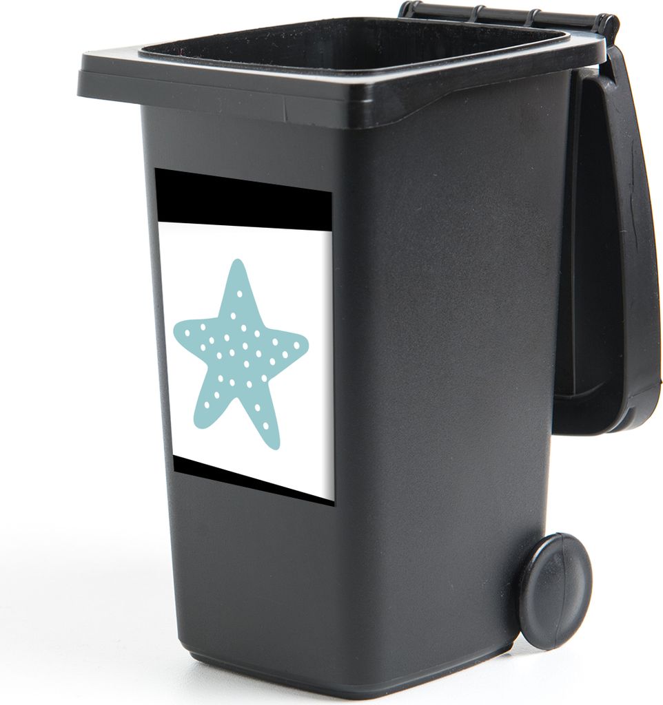 MuchoWow Mülltonnenaufkleber Stern - Punkte - Pastell - Mädchen - Jungen - Kinder 40x60 cm - Mültonnen-sticker - Sticker - Aufkleber für die ...