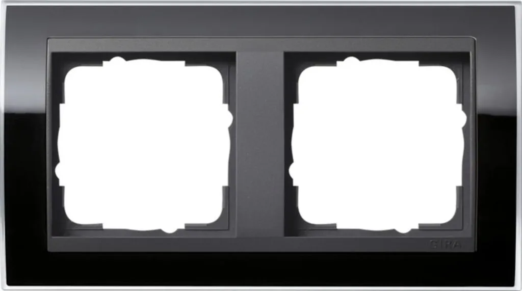 Cadre de finition 2 postes Gira noir clair 0212738 - Finition Premium