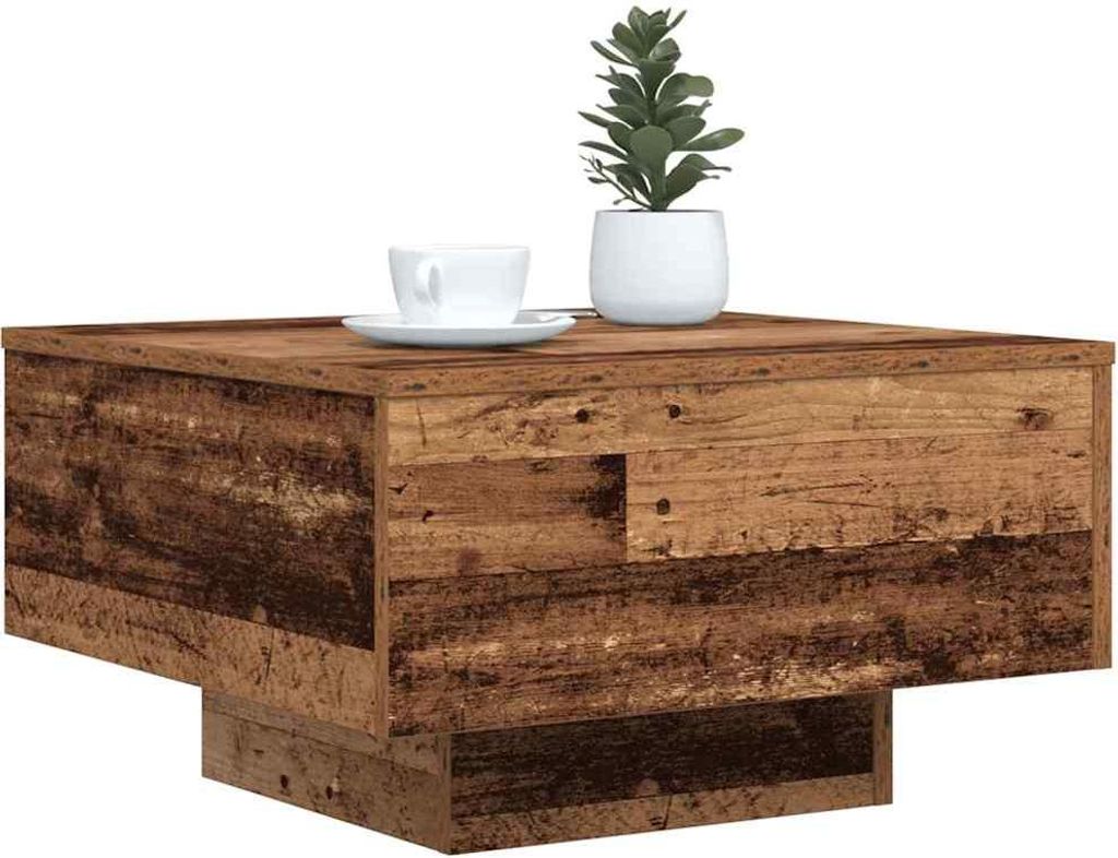 (Angebot 2026)Couchtisch - CLORIS - Wohnzimmertisch - Robust und langlebig - Altholz 55 x 55 x 31 cm Holzwerkstoff - NeuMöbel5043288
