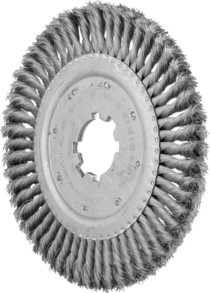 PFERD TOOLS Rundbürste gezopft RBG Ø 250x16x50,8 mm Bohrung Stahl-Draht-Ø 0,35 mm stationär