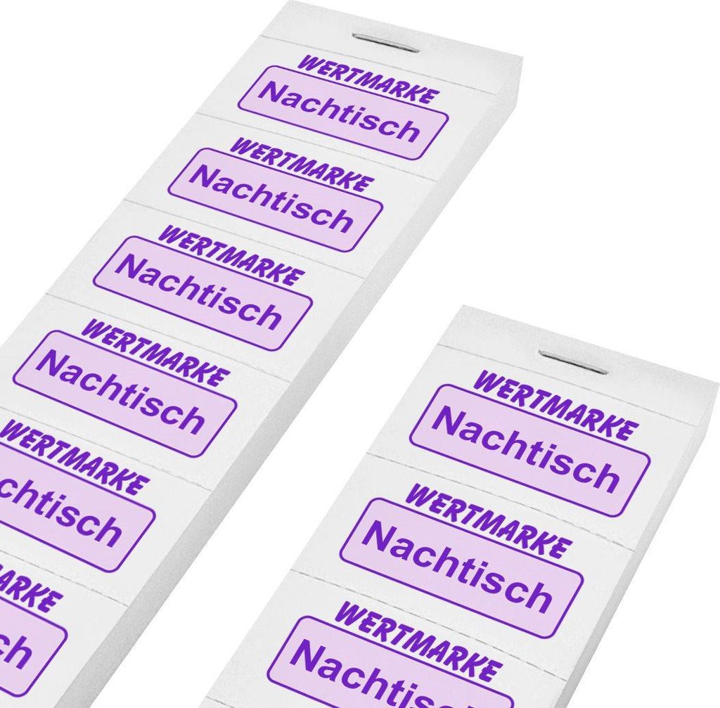 CombiCraft Wertmarken Block 'Nachtisch' auf 10er Streifen, Produktbild 