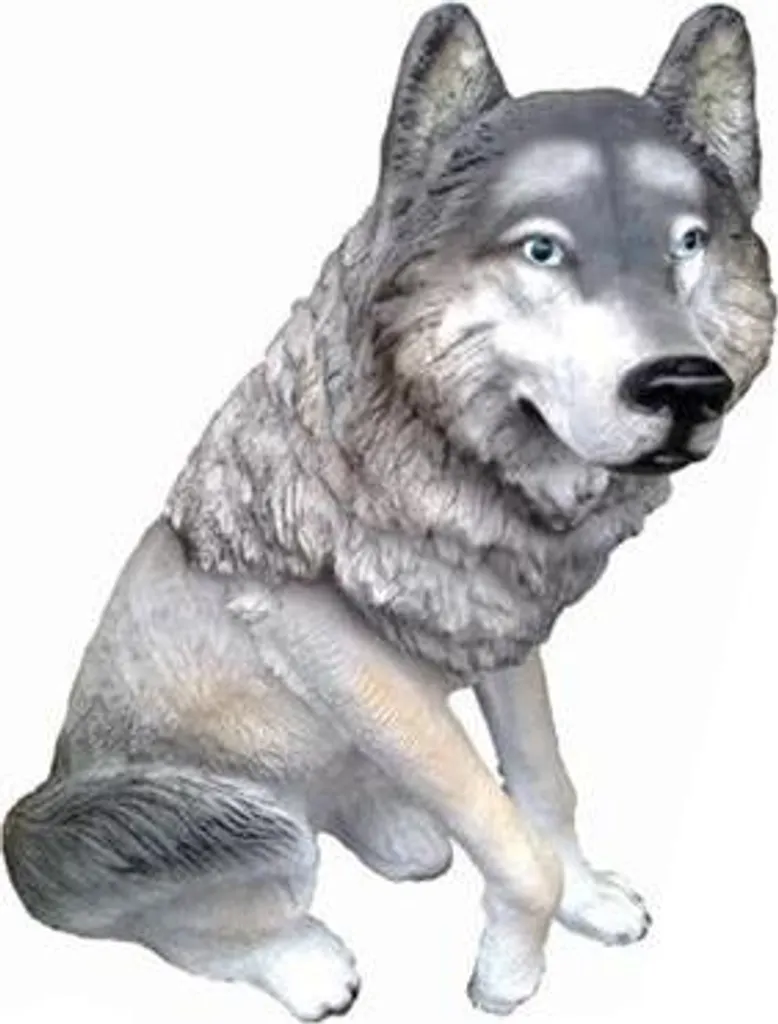 Statue de Loup de 60cm - Sculpture Animalière pour Déco Extérieure Chic