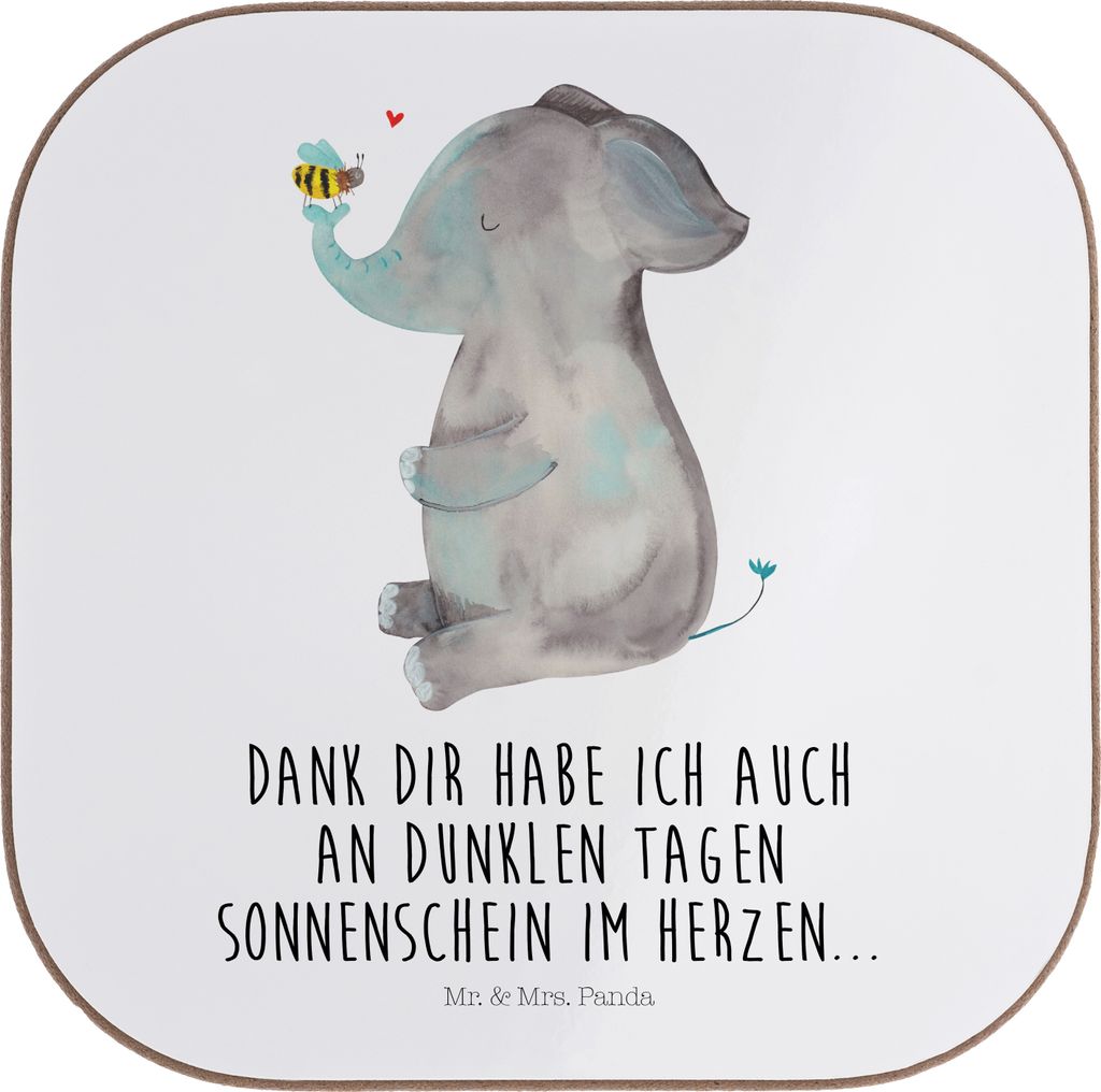 Mr. & Mrs. Panda Tischschoner Elefant Biene - Weiß - Produktbild 