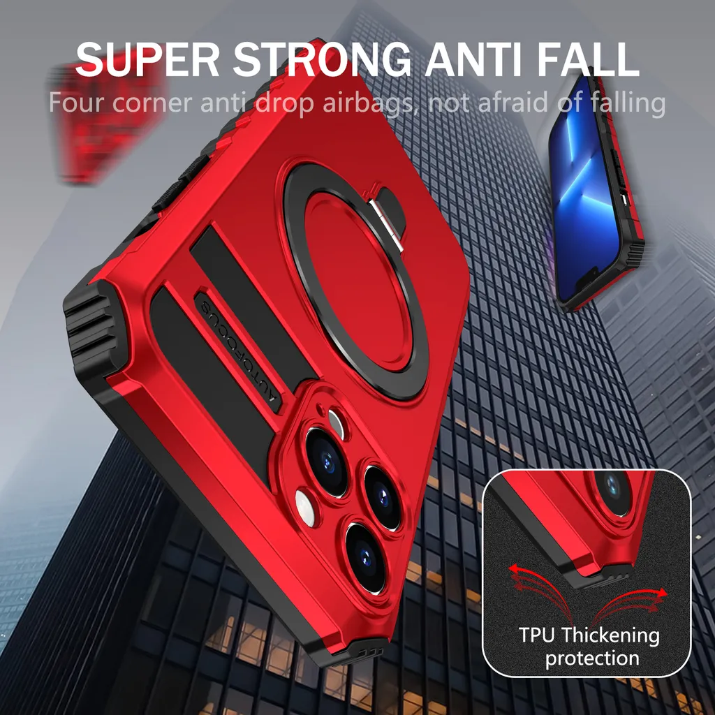 Cover Rossa iPhone 13 Pro MagSafe: Eleganza Protettiva e Supporto - 4