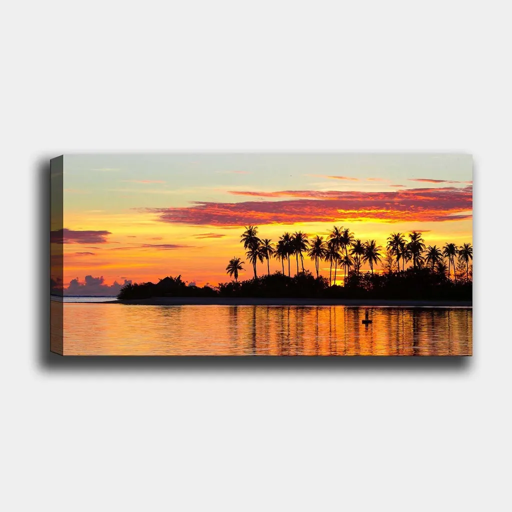 Tableau Toile 100% Canvas 50x120 cm Design Multicolore Haute Définition