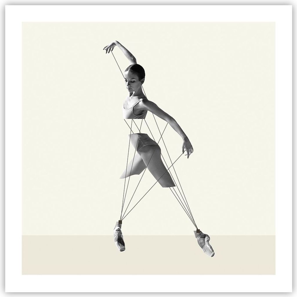 Poster - Poster ohne Rahmen - Surreal Ballerina Marionette Produktbild 