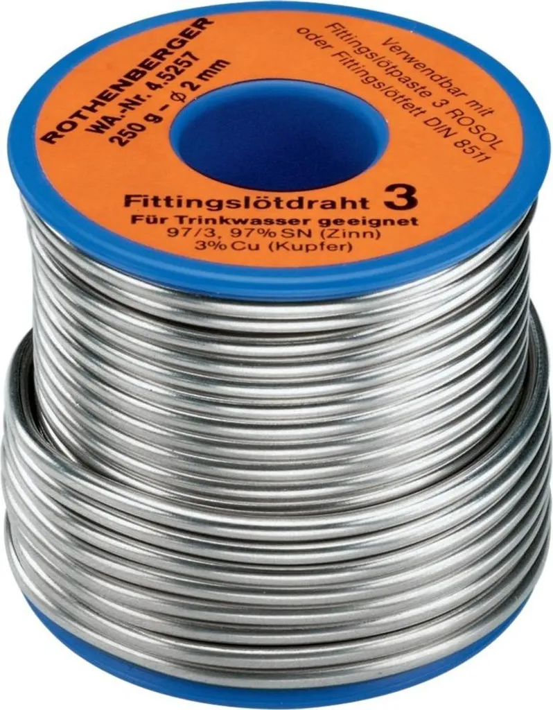 Miglior Filo Stagno per Idraulica Sn97Cu3 3mm | Testato per Tubi Rame