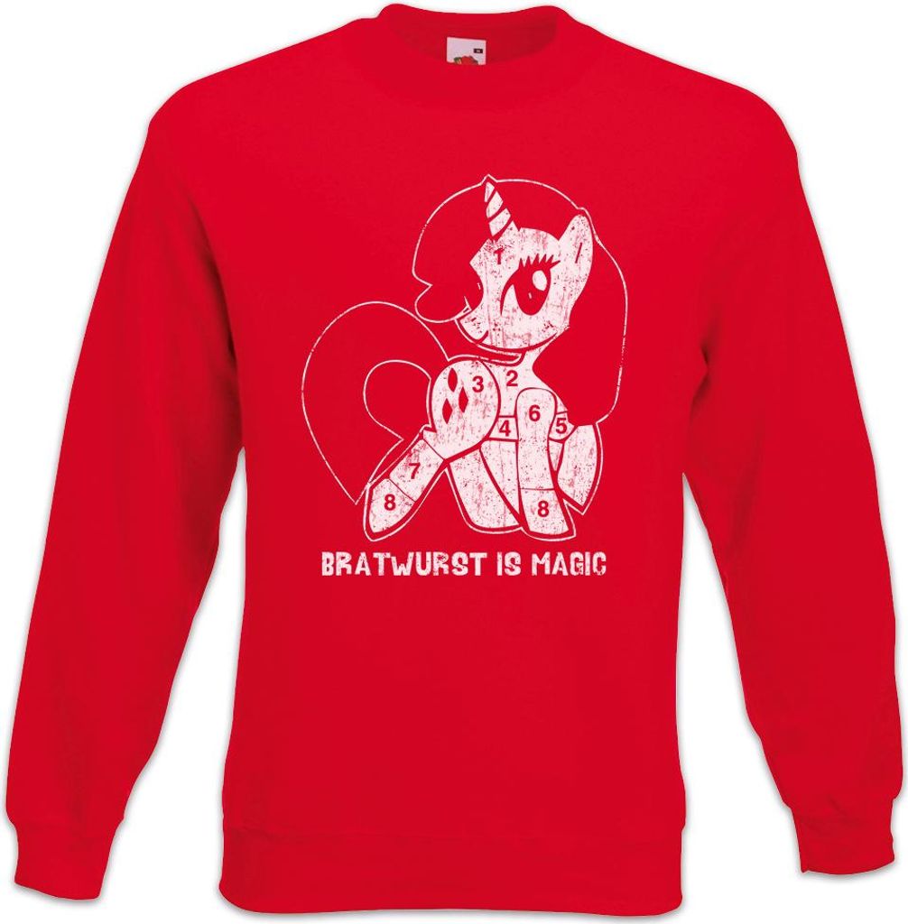 Urban Backwoods Unicorn Bratwurst, Sweatshirt, Farbe: Rot, Größe: L