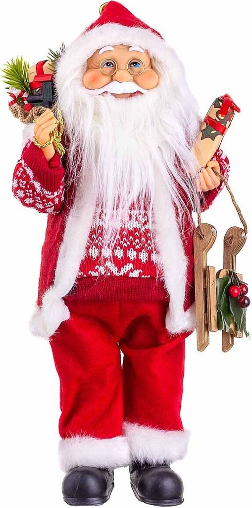 Edco Weihnachtsmann Santa 01257 ca. 41 cm rot / weiss
