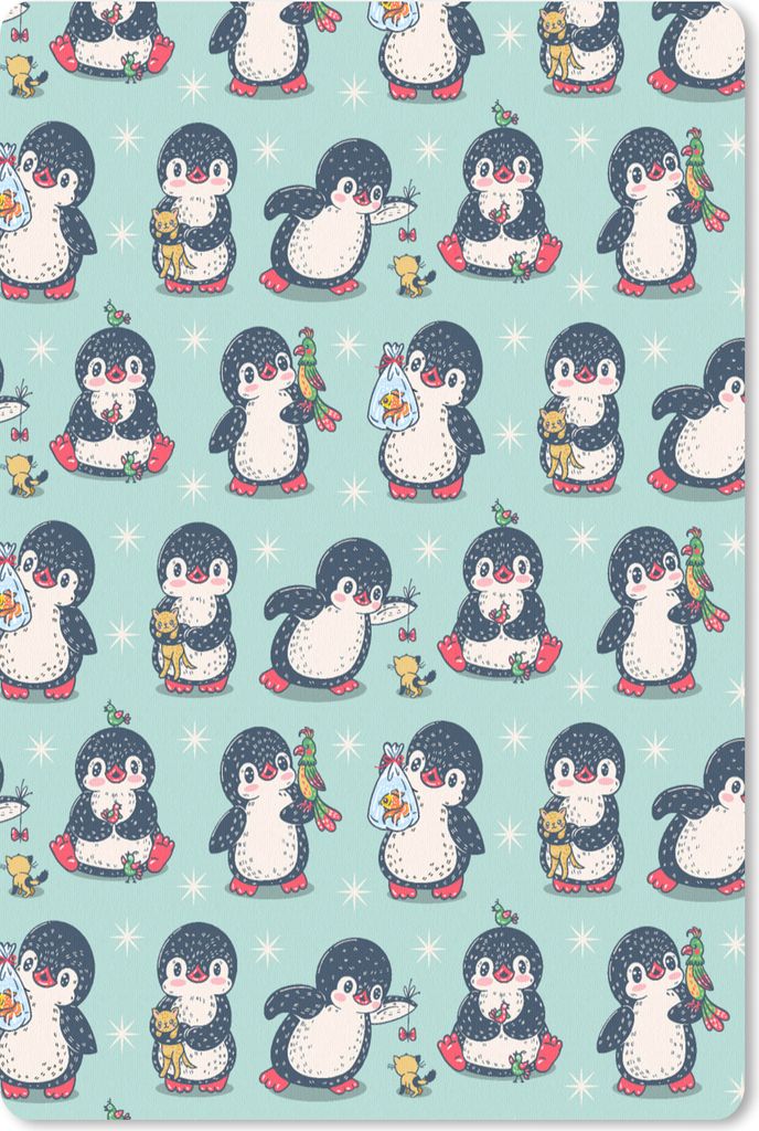 MuchoWow Mauspad Mousepad Tiere - Muster - Pinguin 40x60 cm - Mousepads - Maus Mat - Pad - Mausunterlage - Schreibtisch Accesoire