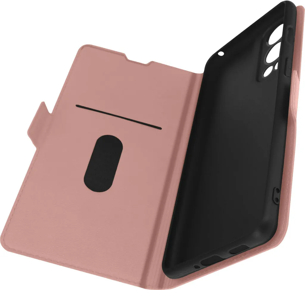 Cover OnePlus Nord 2 con Stand e Porta Carte - Oro Rosa Magnetica