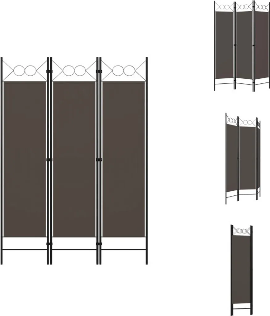 Paravent intérieur 3 panneaux anthracite 120 x 180 cm décoratif vidaXL