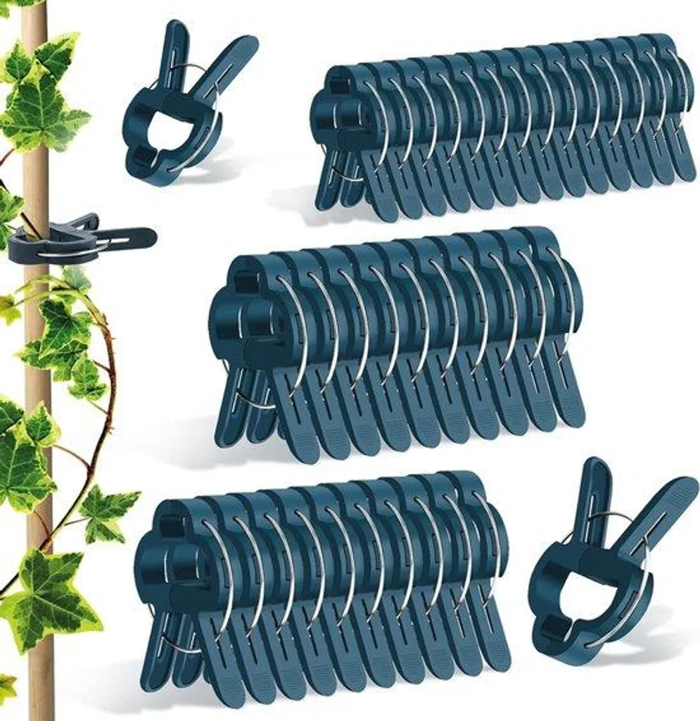 Support pour plantes et tuteurs de tomates - Pack de 35 attaches de jardin