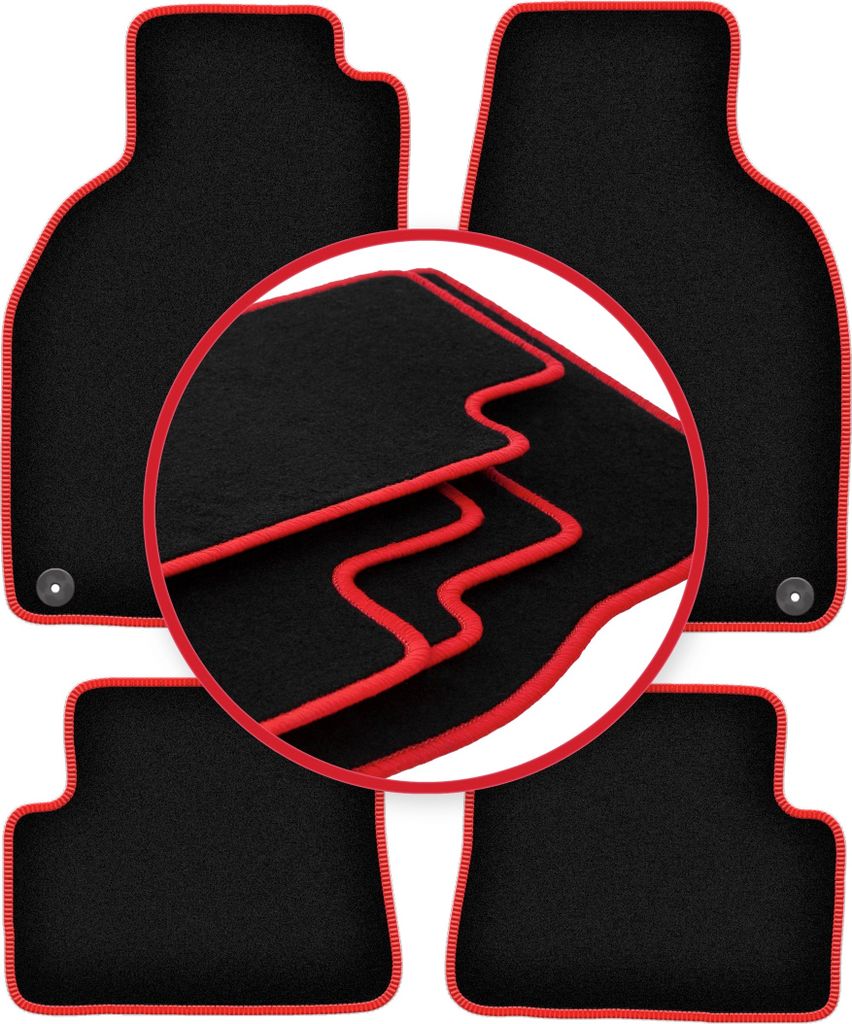 CARLUX-RED Autofußmatten für: Saab 9-3 I Cabrio (1998-2003)