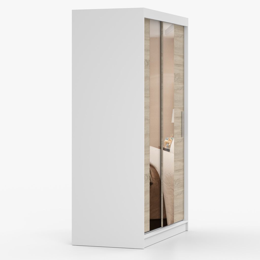 Schwebetürenschrank Kleiderschrank Schrank 120cm Produktbild 3