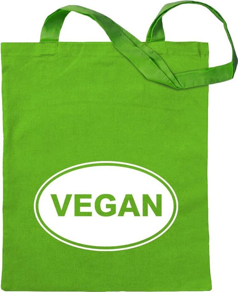 Kiwistar - Baumwolltasche - hellgrün - Vegan - Tragetasche Stoffbeutel Umhängetasche langer Henkel