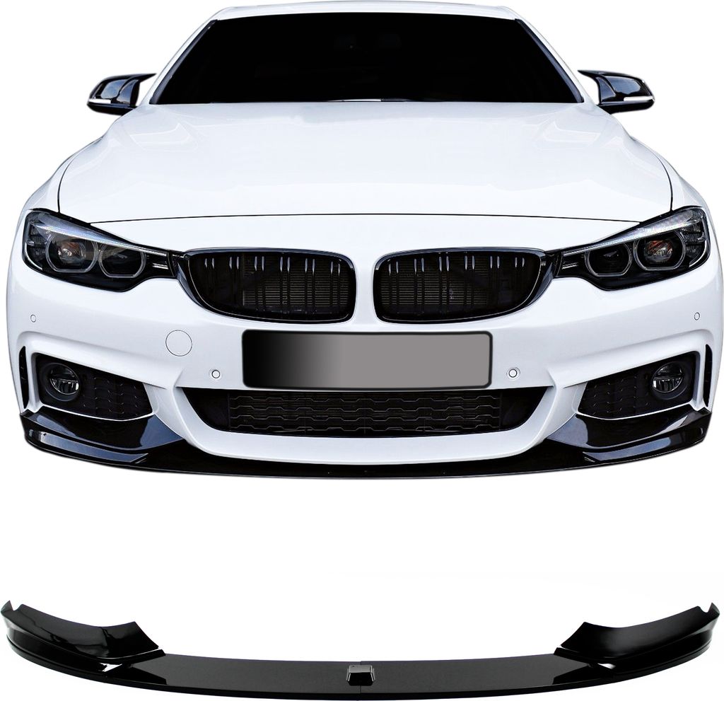 Přední spoiler spoiler lip nárazník černý lesklý pro BMW Obrázek produktu 