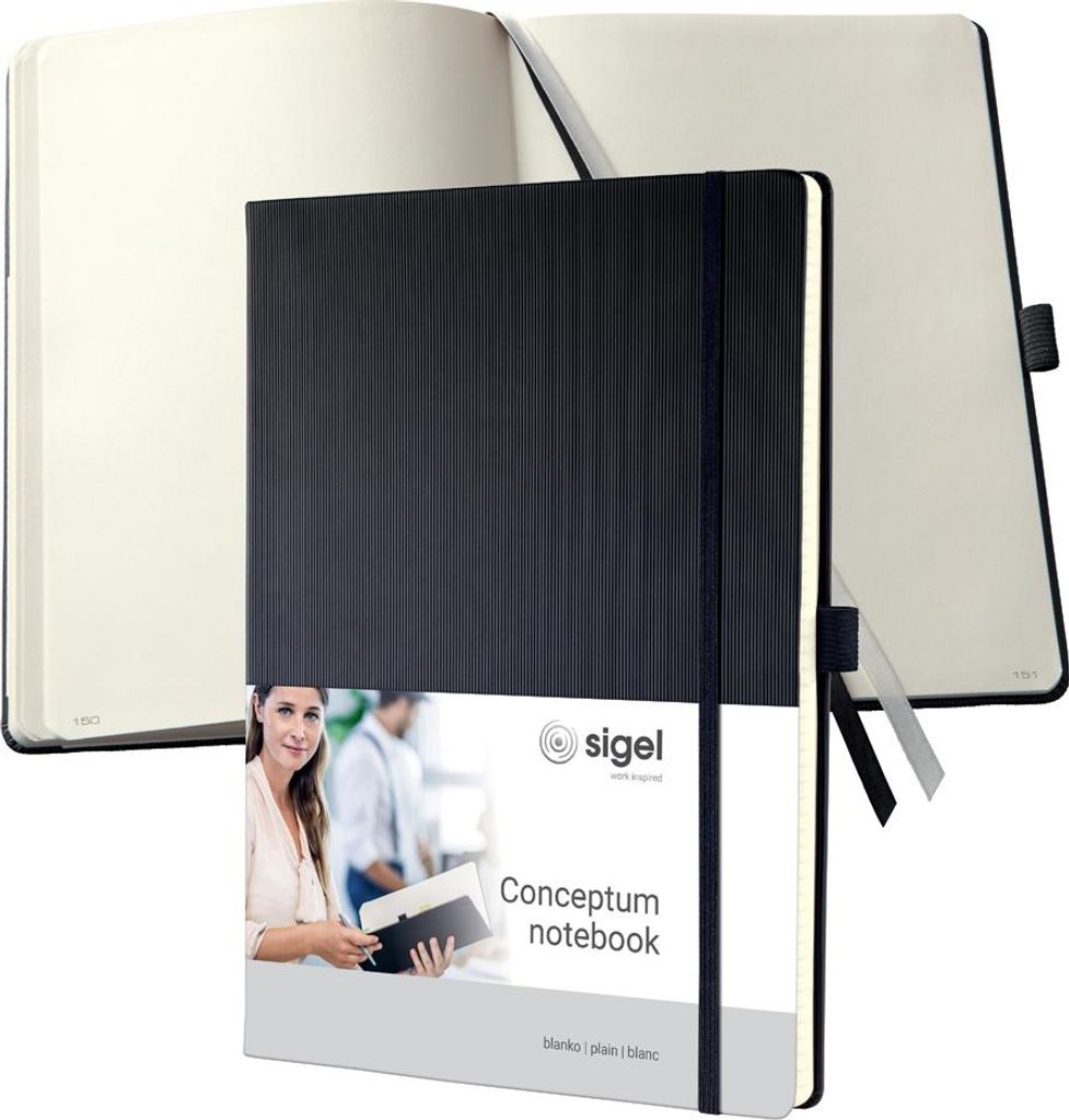 sigel Notizbuch Conceptum DIN A4 blanko blau