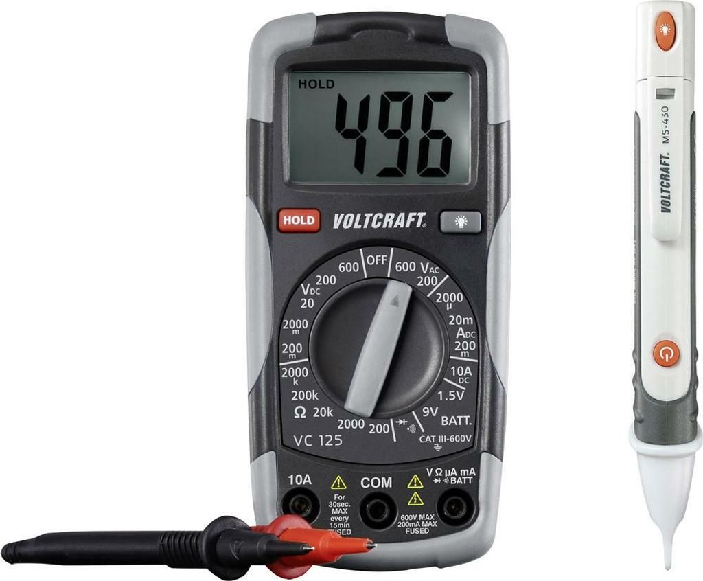 VOLTCRAFT DT-TEST-KIT 150 Ruční multimetr digitální CAT III Obrázek produktu 