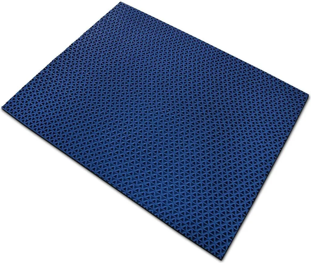Tapis hygiénique Bleu 90x450 cm en caoutchouc antidérapant pour piscine
