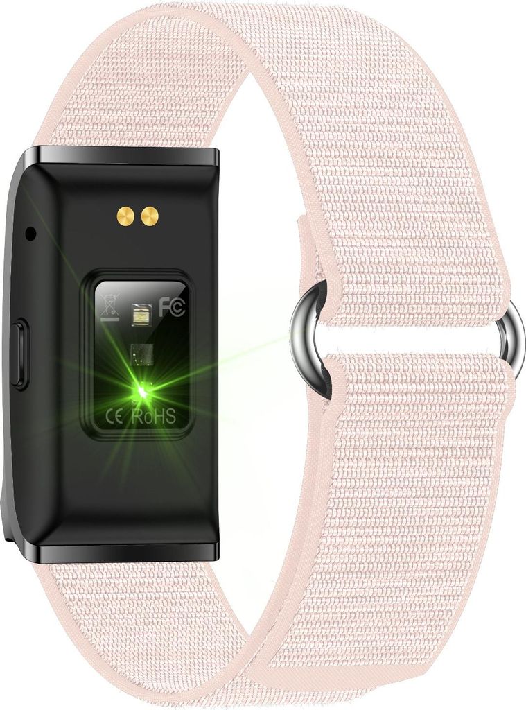 INF Multifunktionale Smartwatch: Nylon, 4.27x2.35x0.8cm, Gesundheitsüberwachung Rosa