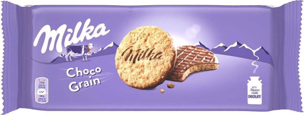 Milka Celozrnné sušienky s kúskami čokolády 126 g Obrázok produktu 
