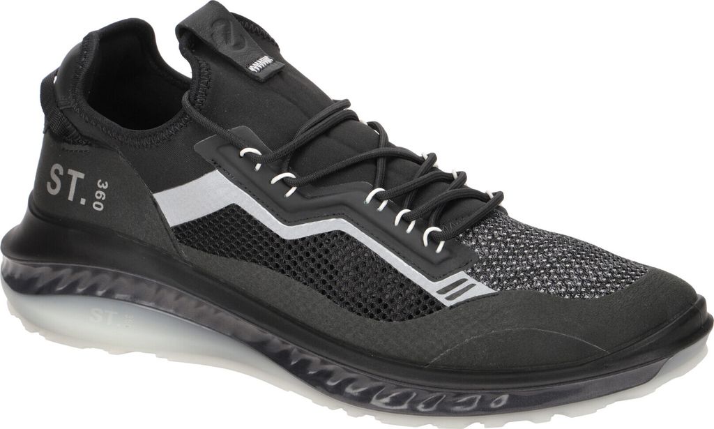 Ecco ST360 MENS Herrenschuhe - sportliche Halbschuhe - Schnürschuhe schwarz
